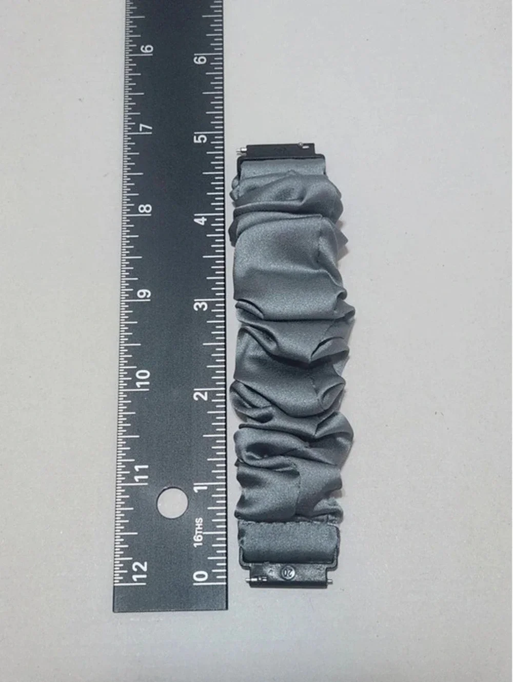 Scrunchies Watch Band for 20mm, Compatible with Samsung 7, 6, 5, 4  Color: Gray